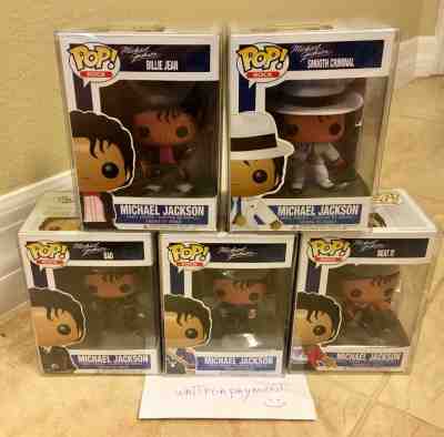 Set of 5 Figures Funko Pop Michael Jackson Rock Rare Brand New