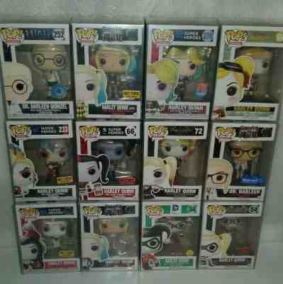 HARLEY QUINN: HARLEEN QUINZEL: FUNKO POP LOT OF 12 COLLECTION  EXCLUSIVES