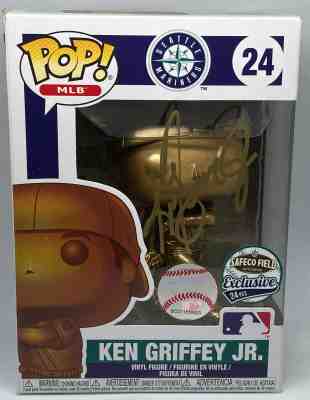 Funko Pop! Ken Griffey Jr. Signed Bronze Variation LE /24 COA Autographed GOLD