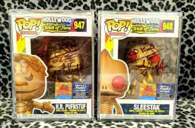 Funko Pop! Hollywood Walk of Fame: SIGNED Gold Sleestak & H.R. Pufnstuf Krofft