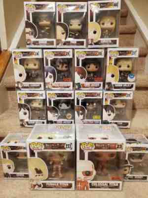 Attack On Titan Funko Pop Lot Hot Topic Exclusive Pre-release HTF, Rare