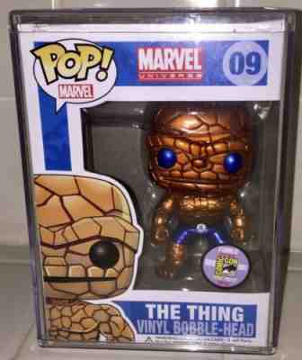 SDCC 2011 FUNKO POP MARVEL THE THING METALLIC 1/480 FANTASTIC FOUR #09 GRAIL!