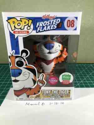 Funko Pop Exclusive Ad Icons Tony the Tiger FLOCKED #08 LE 2000 Frosted Flakes