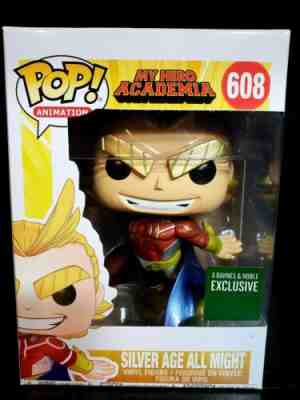 Funko POP! Animation My Hero Academia 608 Silver Age All Might (Metallic) B&N