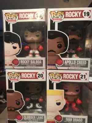 Funko Pop Rocky Balboa Complete Set Apollo Creed Clubber Lang Ivan Drago-VAULTED