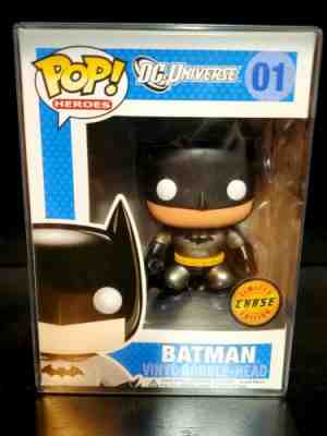 Funko POP! Heros DC Universe 01 Batman Metallic Chase Vinyl Bobble Head (2011)