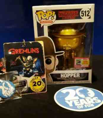 SDCC 2018 FUNKO FUNDAYS GOLDEN HOPPER STRANGER THINGS POP LE 40 GOLD RARE GRAIL