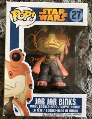 Ahmed Best Signed Funko Vinyl POP Star Wars: TPM Jar Jar Binks Topps Authentic