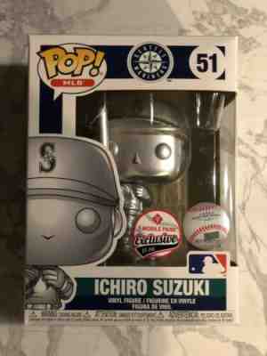 Silver Ichiro Suzuki Funko Pop LE 1/51 T-MOBILE PARK EXCLUSIVE