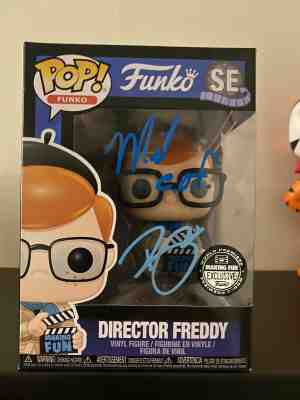 Funko POP DIRECTOR FREDDY Making Fun Hollywood signed Brian Mariotti Mike Becker