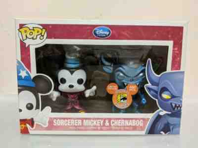 Funko Pop Sorcerer Metallic Mickey and Chernabog 2012 SDCC LE 480 PCS