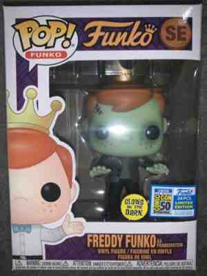 Fundays 2019 SDCC Pop Freddy Funko As Frankenstein Glow In Dark GITD *RARE* LE24