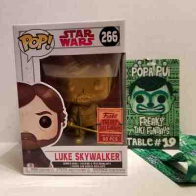  FUNKO FREAKY TIKI FUNDAYS 2019 STAR WARS GOLD LUKE SKYWALKER POP LE 80 Mark H