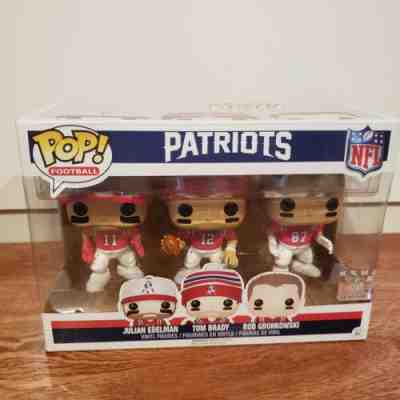 Funko Pop Patriots 3 Pack Edelman Brady Gronkowski GRAIL