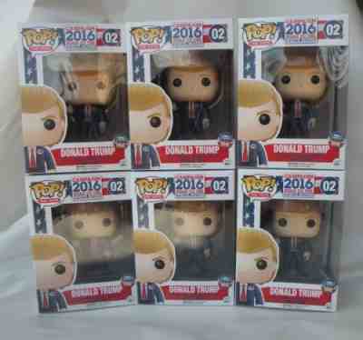 Full Case Of 6. Funko Pop! The Vote. Donald Trump. Campaign 2016. President. #02