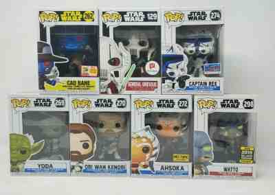 Funko Pop Star Wars Clone Wars Lot Captain Rex General Grievous 