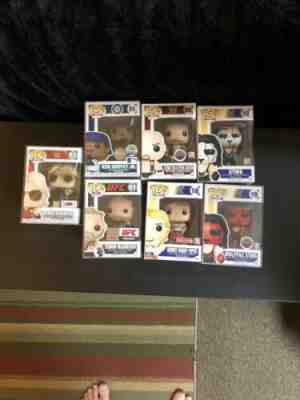 7 Assorted Pop Funko Wwe Ufc Mlb