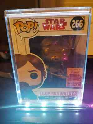 Funko Pop! Star Wars Gold Luke Skywalker 1/80 FREAKY TIKI FUNDAY 2019 Exclusive