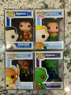 POP FUNKO Vinyl DC Set #14 #16 #17 #18 Shazam! Aquaman Hawkman Martian Manhunter