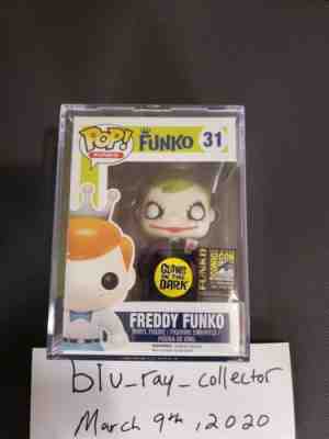 Freddy Funko Dark Knight Joker GLOW 1/24 LE SDCC 2014 Vinyl Pop GITD Figure RARE