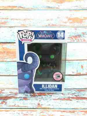 Funko POP! Illidan Black 14 SDCC 2013 1/1008 Warcraft Blizzard + pop protector