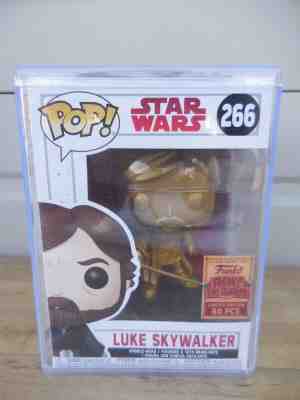 2019 LUKE SKYWALKER #266 FUNKO POP (FINAL BATTLE GOLD) SDCC LE 80 - NEW MINT