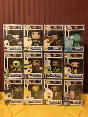 Funko Disney Store Logo/Label Red Vaulted Complete Set Series 1 #1-12 HTF Pop