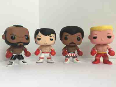 Funko Pop Rocky Balboa Complete Set Apollo Creed Clubber Lang Ivan Drago