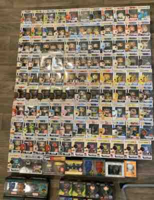 Funko Pop Vinyl collection lot (Hikari, Dorbz, POP Pez) 128 Piece Set