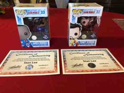 FUNKO POP SDCC 2013 IRONMAN & RHODES SIGNED BY STAN LEE!!