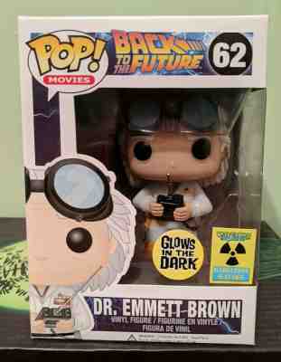 Funko Pop LOT Dr Emmett Brown Exclusive GITD Indiana Jones Wreck it Ralph Slimer