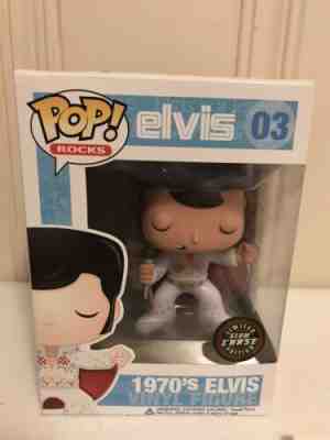 Elvis Presley 1970s Chase Glow In The Dark GITD Funko Pop Vinyl Vaulted Grail