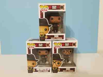 Funko Pop RUN,DMC And Jam Master Jay. Rare Vaulted! ALL 3 #9 #10 AND #11 