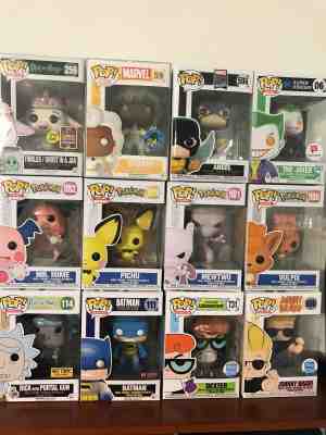 Funko pop lot! Includes Rare Grails Exclusives  and common pops. 83 total pops!