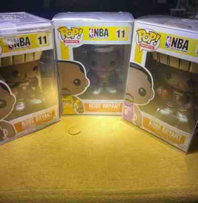 RARE MISPRINT! Authentic NBA SETof3- Kobe Bryant Funko Pop #8 #24 Purple/Yellow