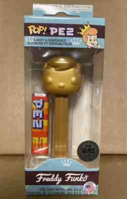 Funko Pop! PEZ Freddy Funko Limited Edition 50pc Gold Candy Dispenser Very Rare!