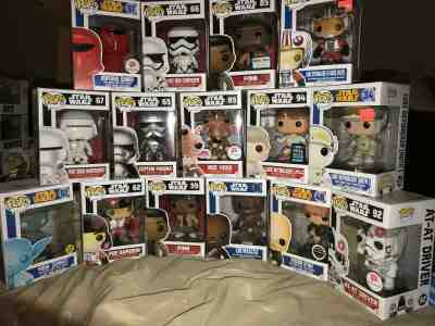 funko pop collection lot various movies, characters, rides.