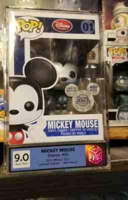 Funko Pop! Disney Metallic Mickey Mouse #01 (2011) D23 LE 480PC VVGS 9.0 Rating!