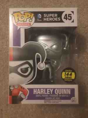 Funko Pop Harley Quinn Silver SUPER RARE Hot Topic LE 144 Pieces #45