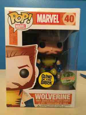 RARE! Marvel GITD Wolverine Unmasked Toytastik Exclusive #40