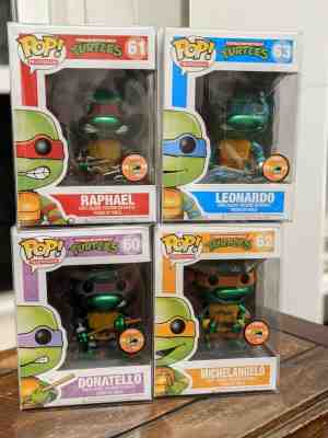 Funko POP! Teenage Mutant Ninja Turtles Metallic SDCC full set TMNT 60 61 62 63