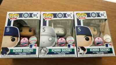 Funko Pop! MLB Ichiro Suzuki - 1/51 Silver - 1/1000 NAVY - Standard FULL SGA SET