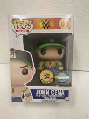 Funko POP John Cena 01 WWE Exclusive Green Hat & Blue Shorts *RARE*