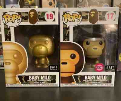 Rare Bait Exclusive Funko Pop! - Unreleased Vaulted Gold And Flocked Baby Milo