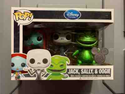 Pop D23 Exclusive Disney Jack, Sally, & Oogie Metallic Pop Figure FREE SHIPPING!