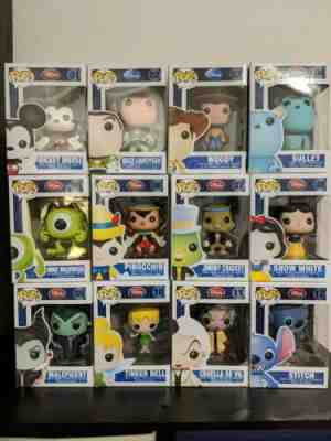 Disney Funko Pop Series 1 FULL SET - #01 thru #12 - VAULTED