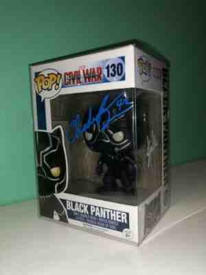 Chadwick Boseman And Stan Lee Signed Black Panther #130 Funko Pop COA