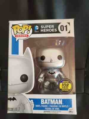 Silver Batman Funko Pop Limited Edition (108 Peices) (Box Opened once) Untouched