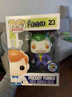 Freddy Funko Joker Fundays Sdcc 2013 LE 200 Pcs W/ Pop Stack