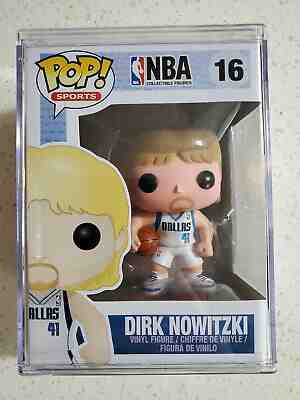 Funko Pop! Holy Grail #16 NBA Dirk Nowitzki Dallas Mavericks Legend w/ Pop Stack